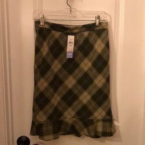 Ann Taylor Loft  Plaid Skirt with lining